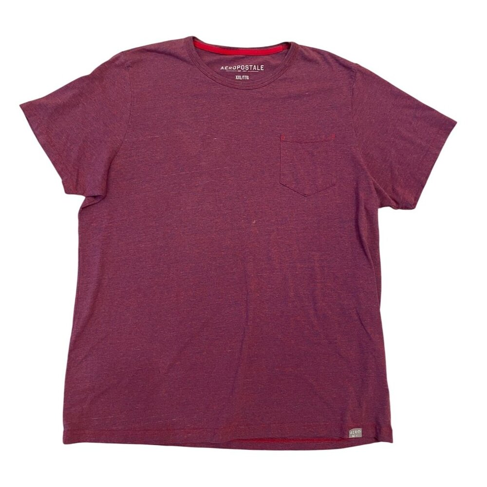 Aeropostale pocket tee crew neck heathered XXL short‎ sleeve Aero NY